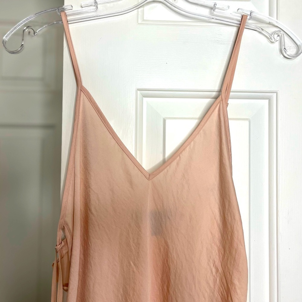 NWT Midnight Bakery Satin Bias Cut Chemise Slip Dress S Rose - Picture 3 of 12